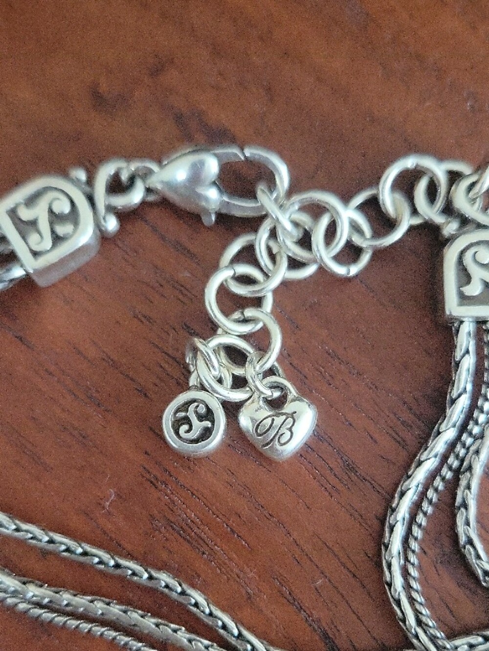 Brighton Ellington Silver Heart Triple-Strand Necklace with Scroll Motif - Picture 4 of 9